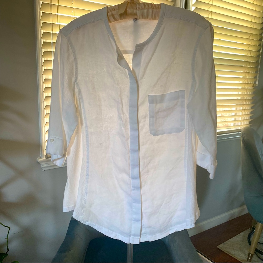 James Perse White Button Down Shirt